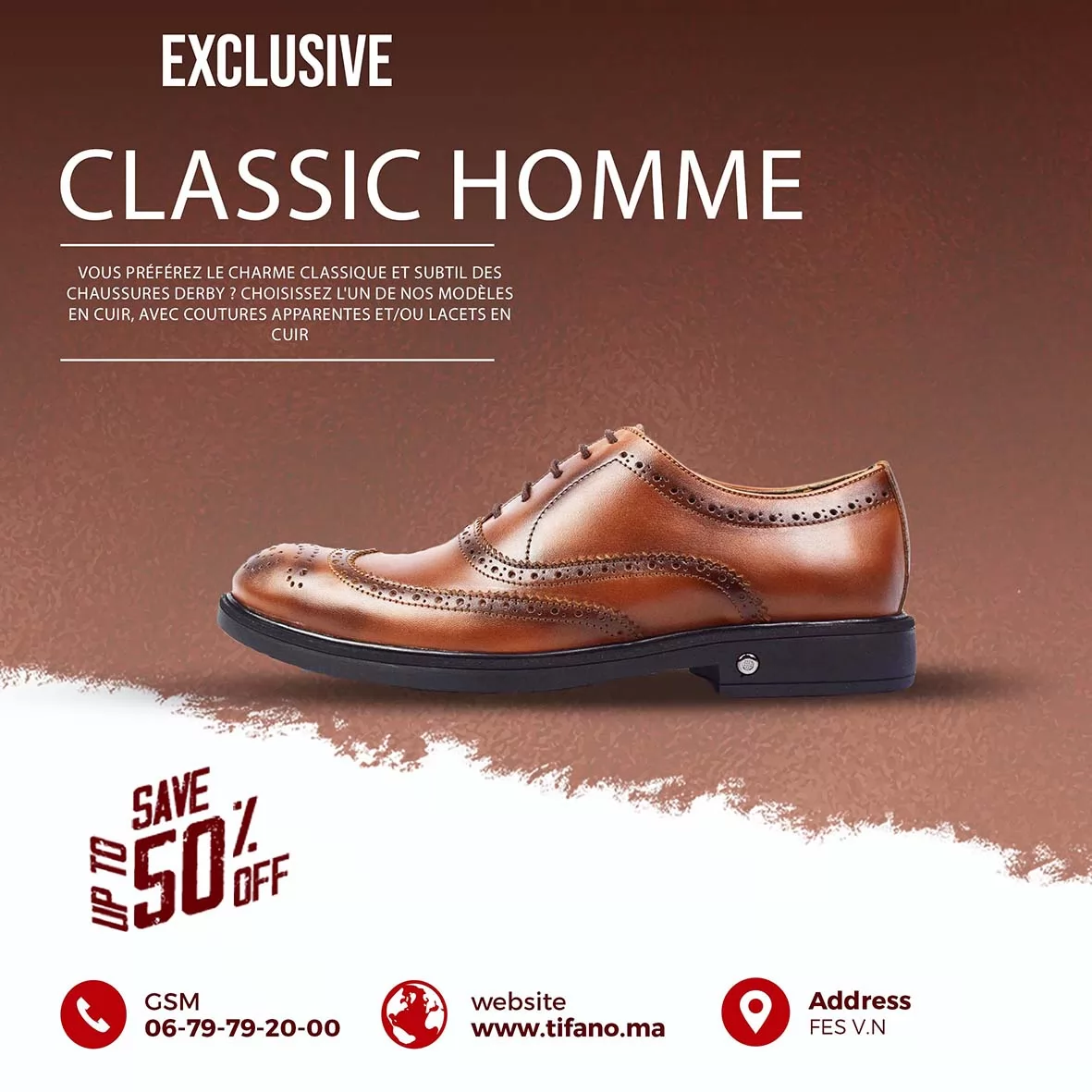 chaussure homme en cuir