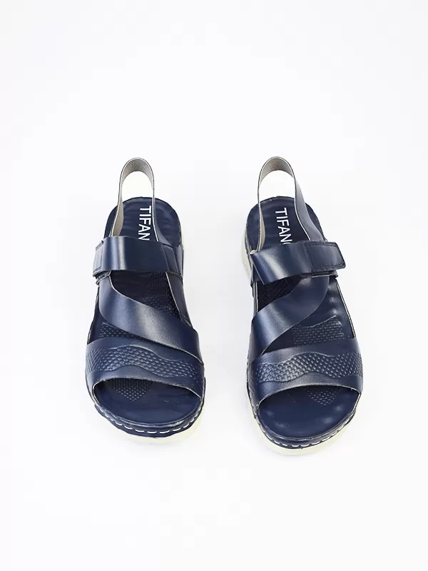 Sandale confort pour femme s011 bleu miniature