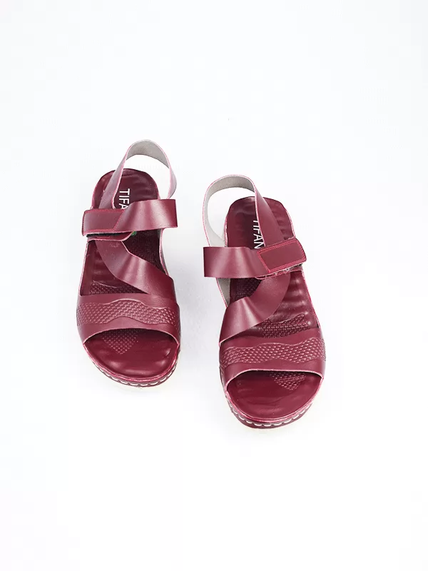 Sandale confort pour femme S011 BORDEAUX miniature