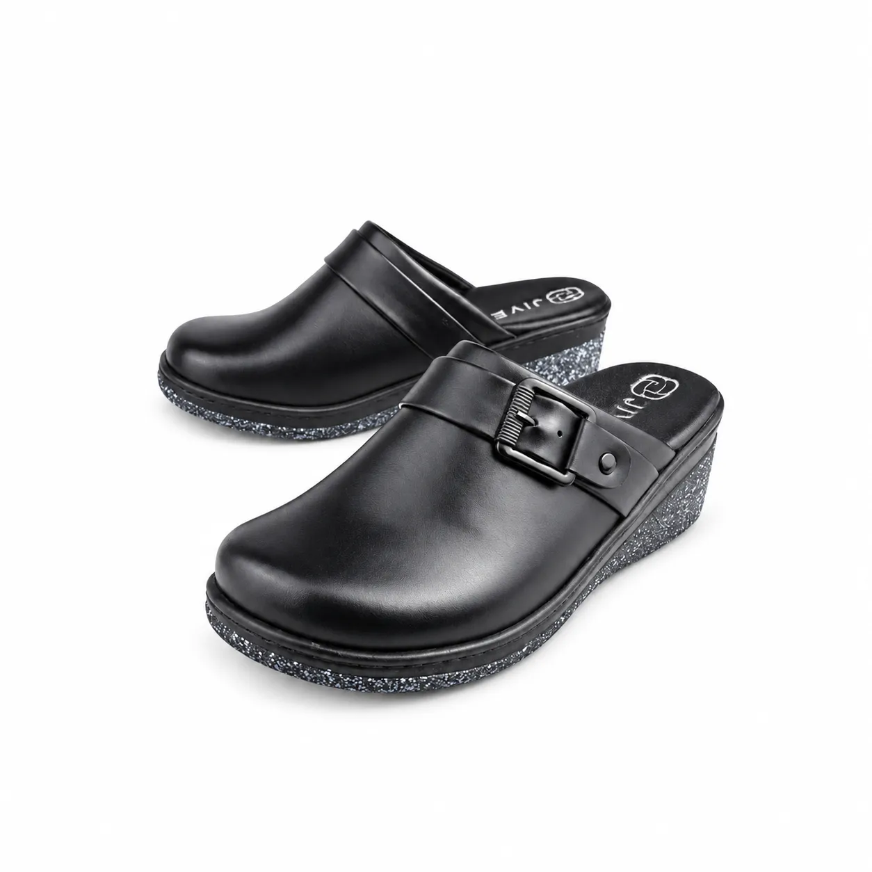 Sabot pour femme compense 080 noir      miniature