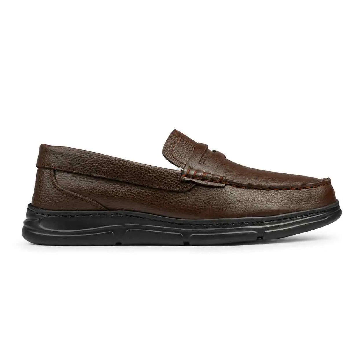 Mocassin confort SM124 marron cuir..........     miniature