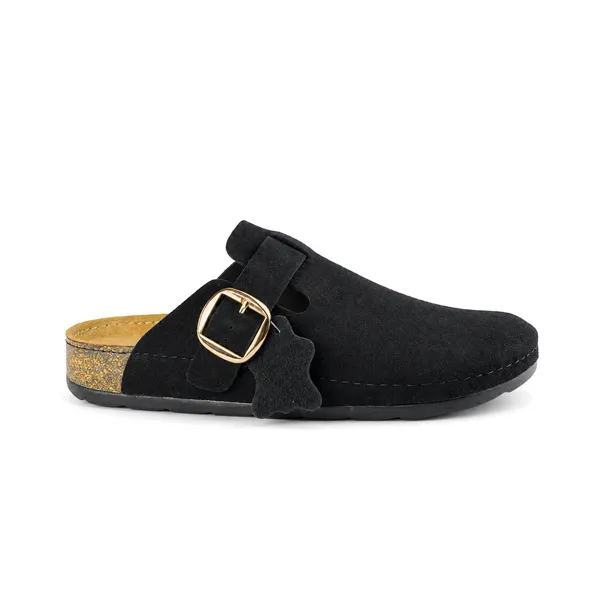 Sabot pour femme 700-1 noir daim...............   miniature