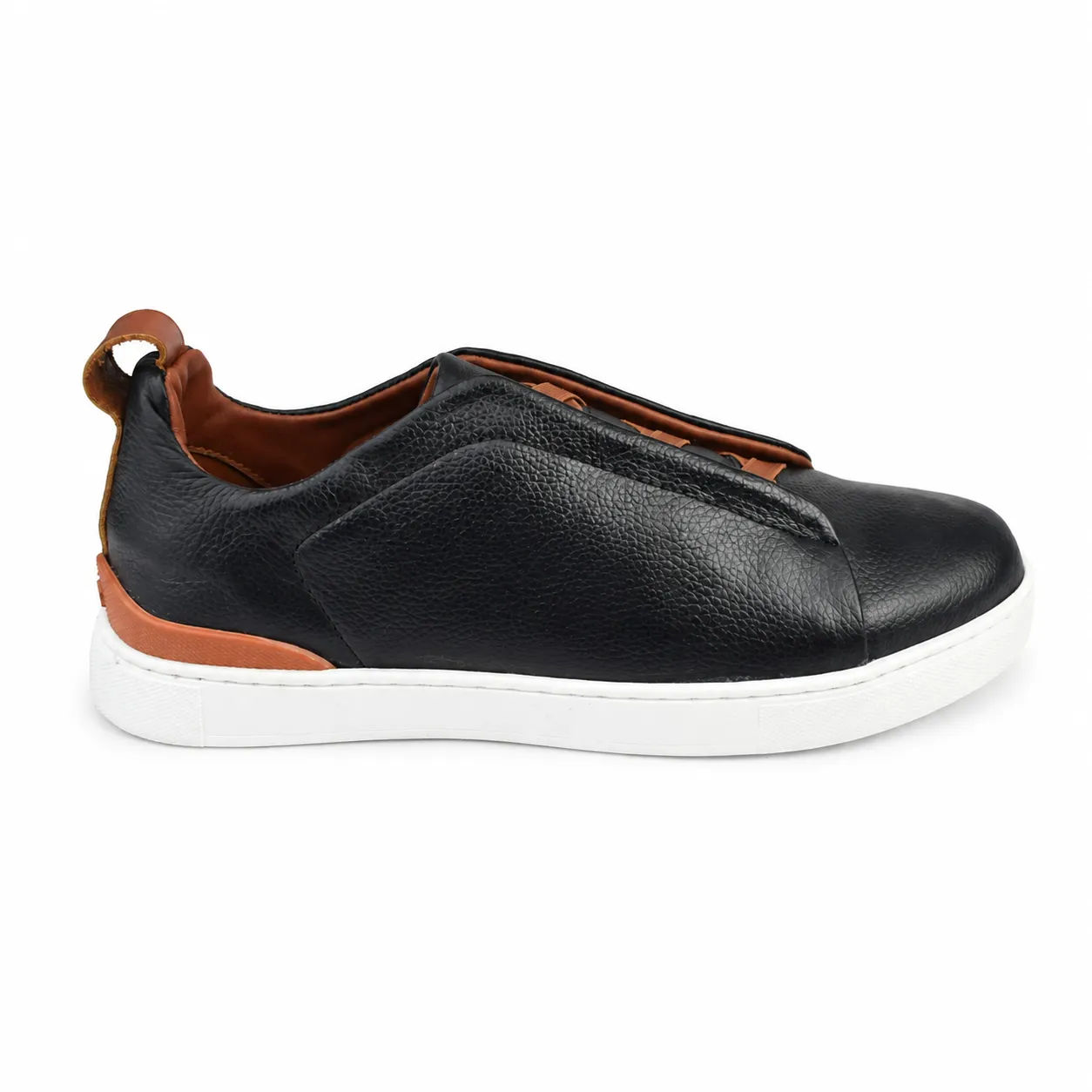 Basket espadrille pour homme 060 noir cuir  miniature