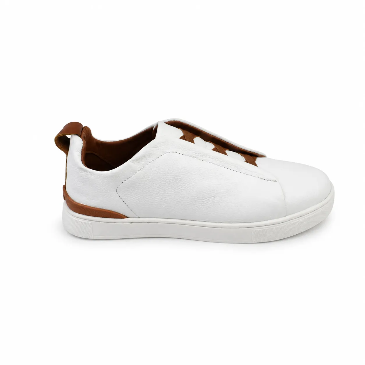 Basket espadrille pour homme  060 blanc cuir   miniature