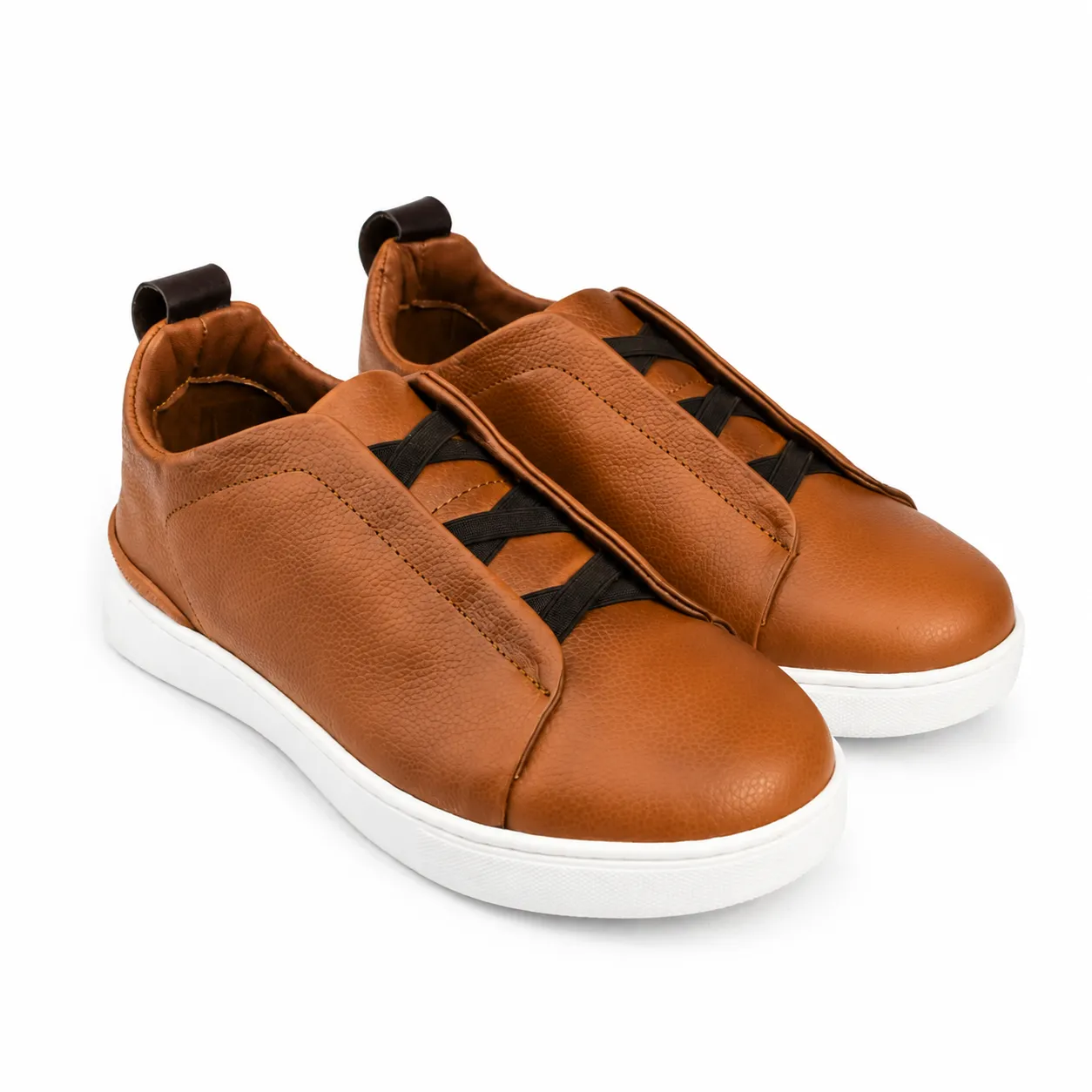 Basket espadrille pour homme   060 marron cuir   miniature