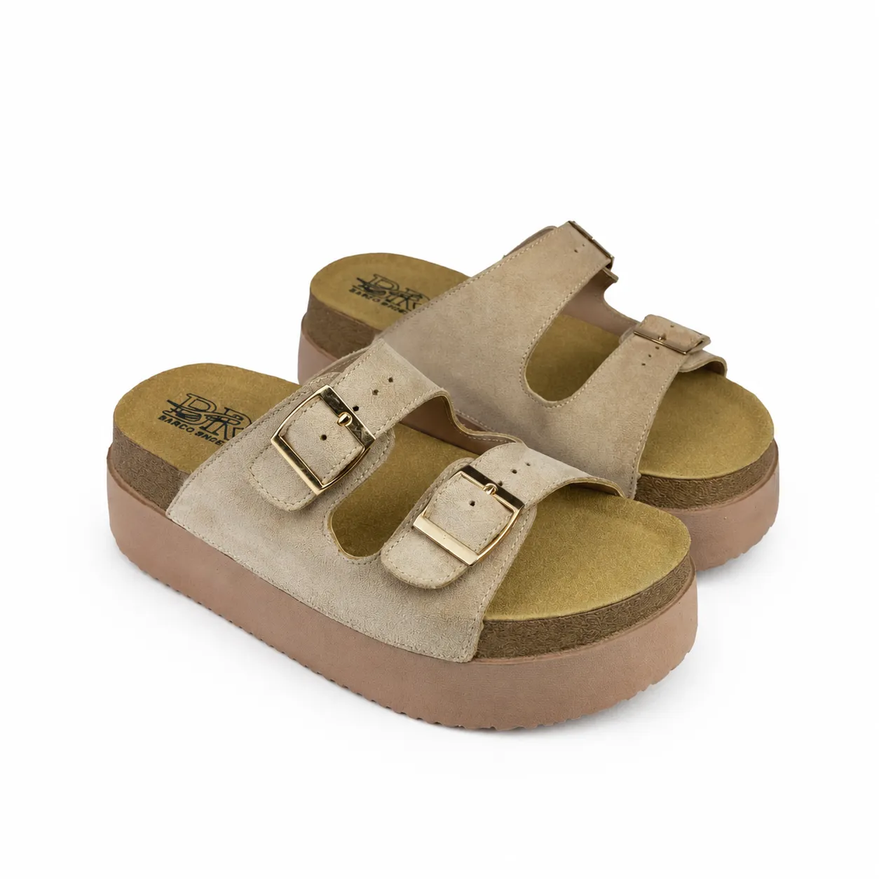 Sandale Compense pour femme 916 beige   miniature