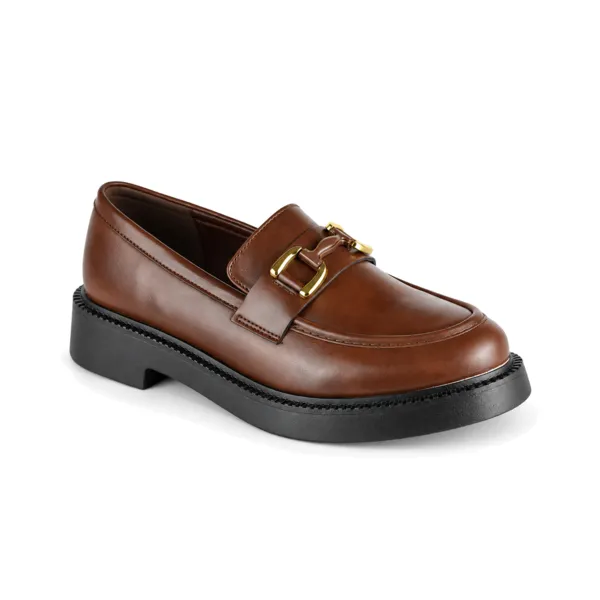 Derbies a platforme pour femme 7516-3 marron miniature