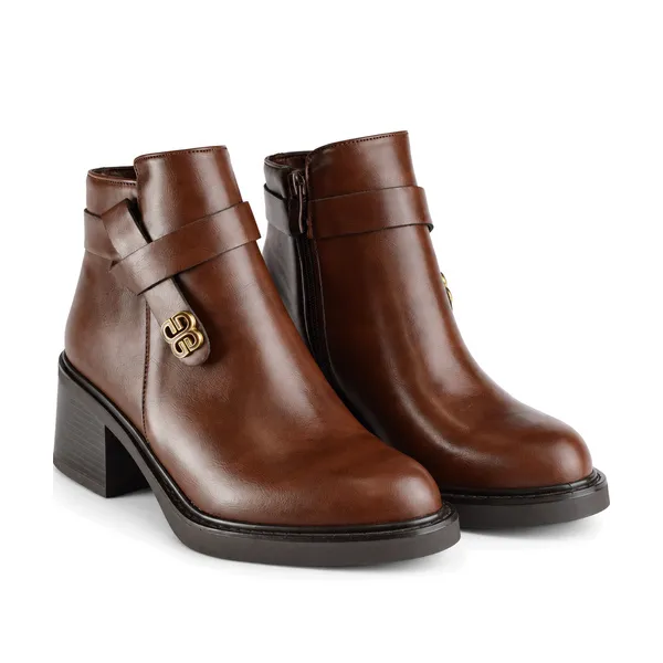 Bottine pour femme BB-SOL3322 marron miniature