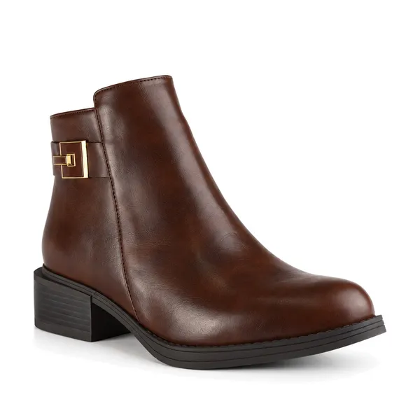 Bottine pour femme MR-SOL5678 marron miniature