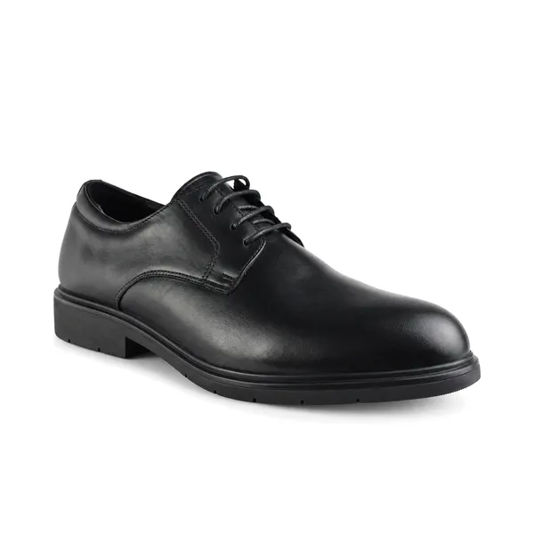 CHAUSSURE HOMME 032-3 NOIR CUIR   miniature