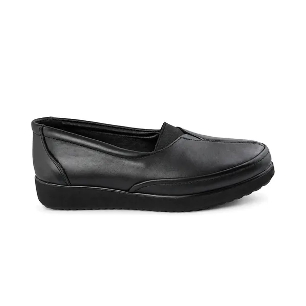 Mocassin Femme confort C01 Noir Cuir miniature