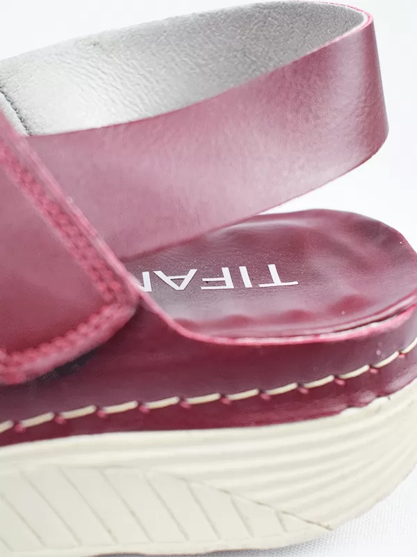 Sandale confort pour femme S011 BORDEAUX miniature