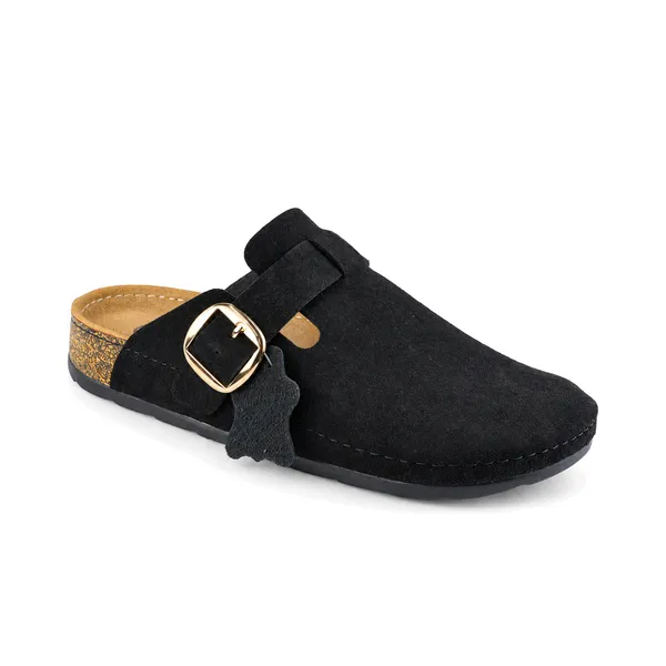 Sabot pour femme 700-1 noir daim...............   miniature