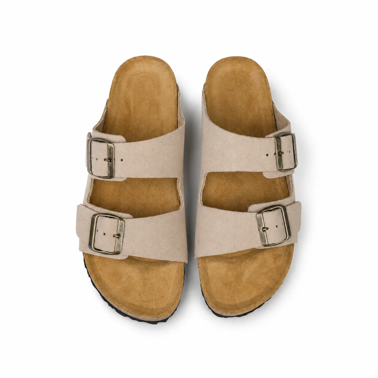 Sandale pour homme s030-1 beige daim.  miniature