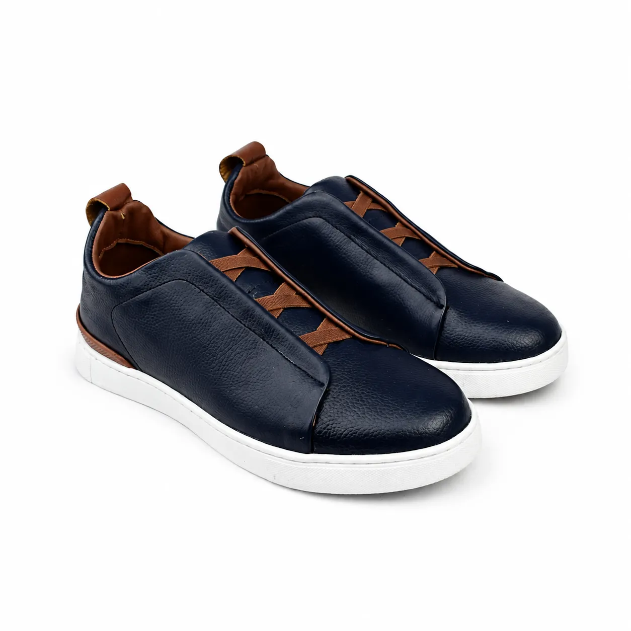 Basket espadrille pour homme   060 bleu cuir   miniature
