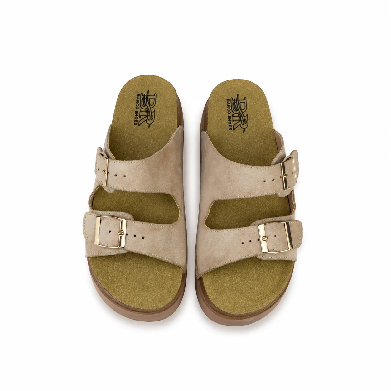 Sandale Compense pour femme 916 beige   miniature