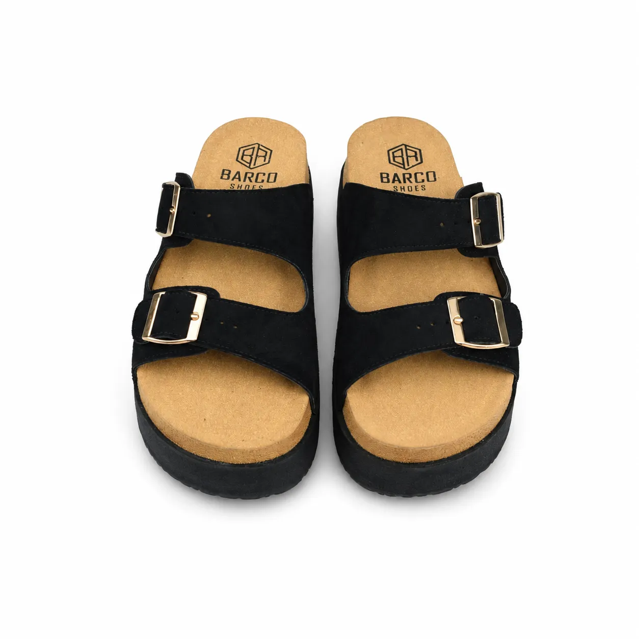 Sandale Compense pour femme916 noir miniature