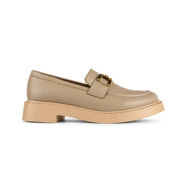 Derbies a platforme pour femme 7516-3 beige miniature