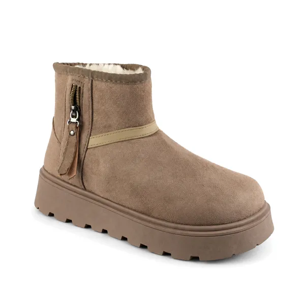  pantoufle compense pour femme  lc 2-1029 marron  miniature