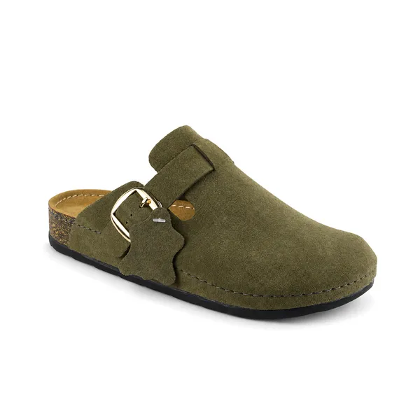 Sabot pour femme 700-1 vert daim  miniature