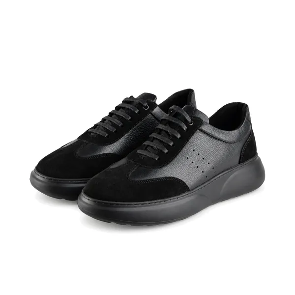 Basket pour homme 171-2 noir cuir   miniature