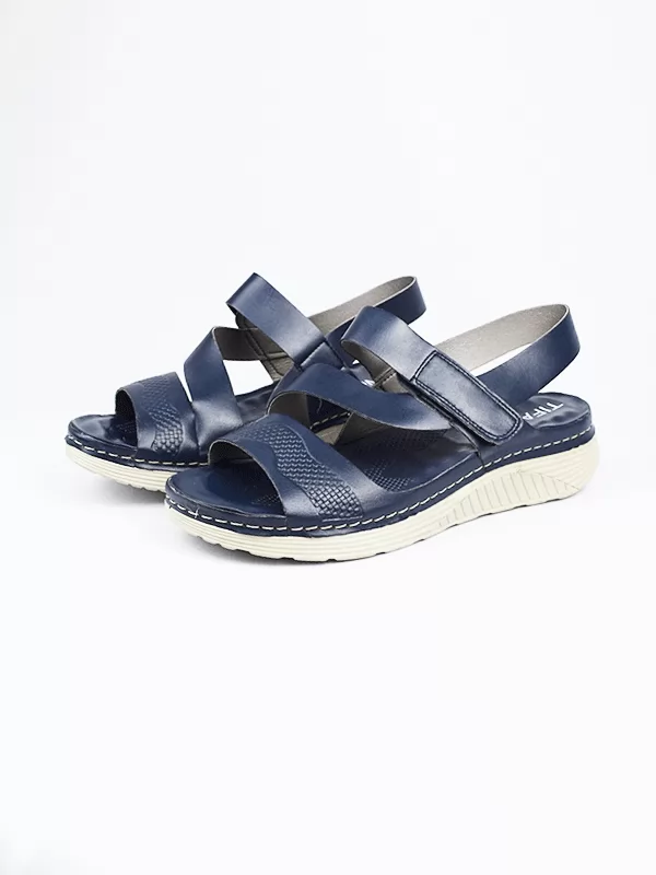 Sandale confort pour femme s011 bleu miniature