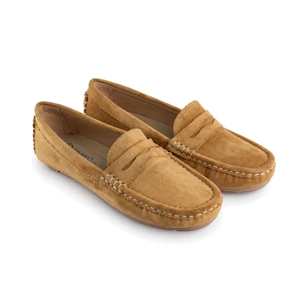 Mocassin pour femme M2023 beige daim ........... miniature