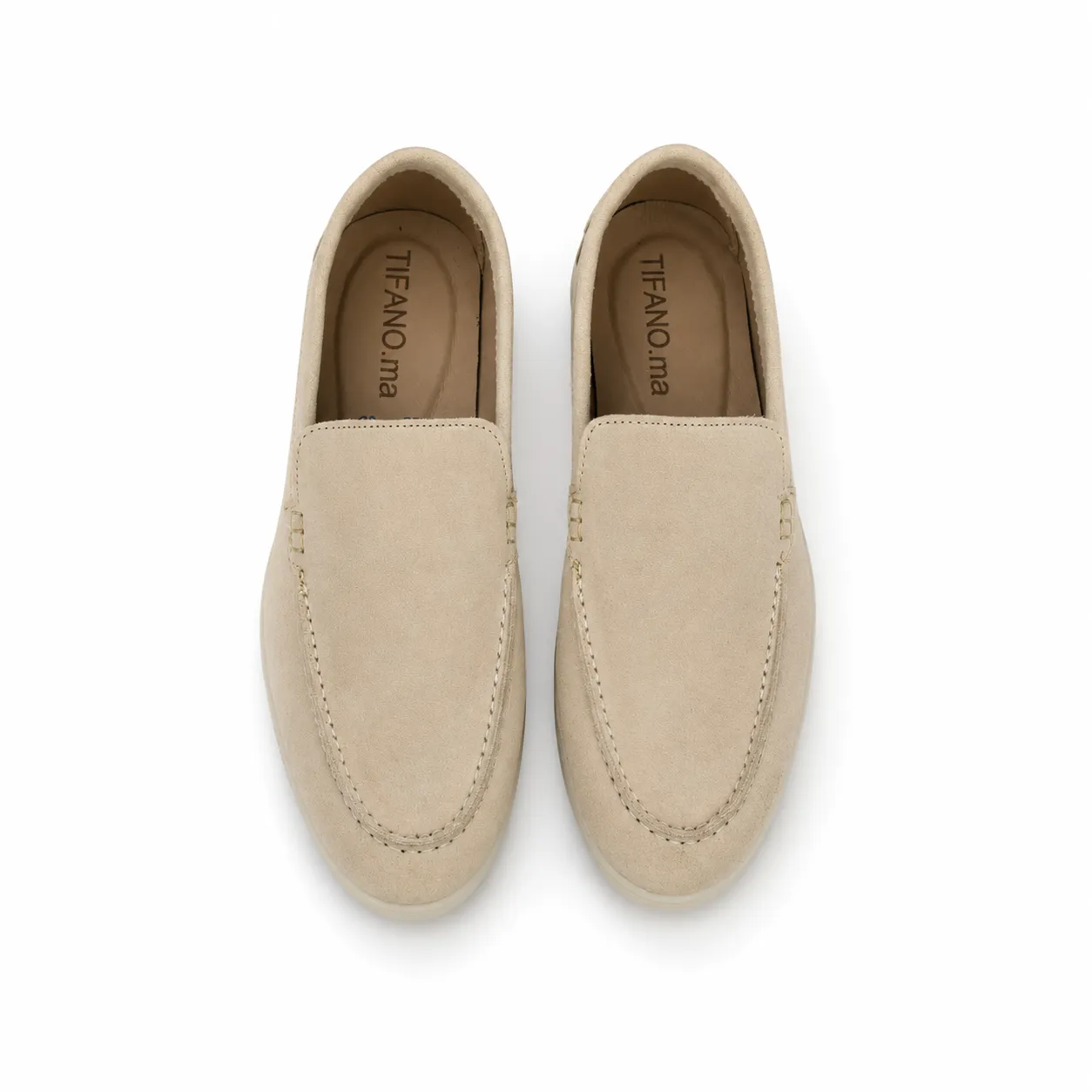 Mocassin pour homme 112 Beige daim ..........  miniature