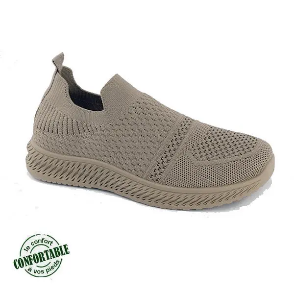 Espadrille ballerine pour femme fz1982 marron miniature