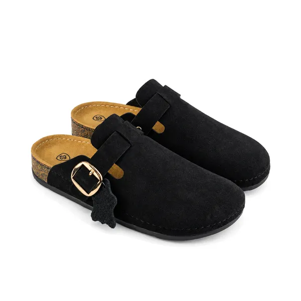 Sabot pour femme 700-1 noir daim...............   miniature