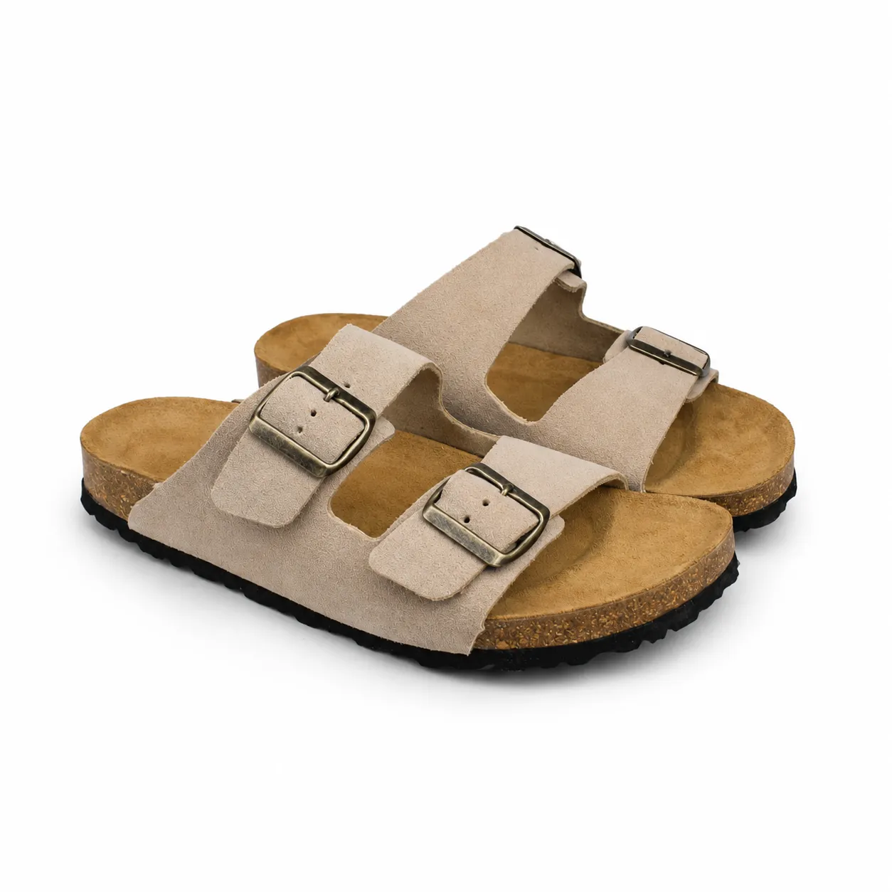 Sandale pour homme s030-1 beige daim.  miniature