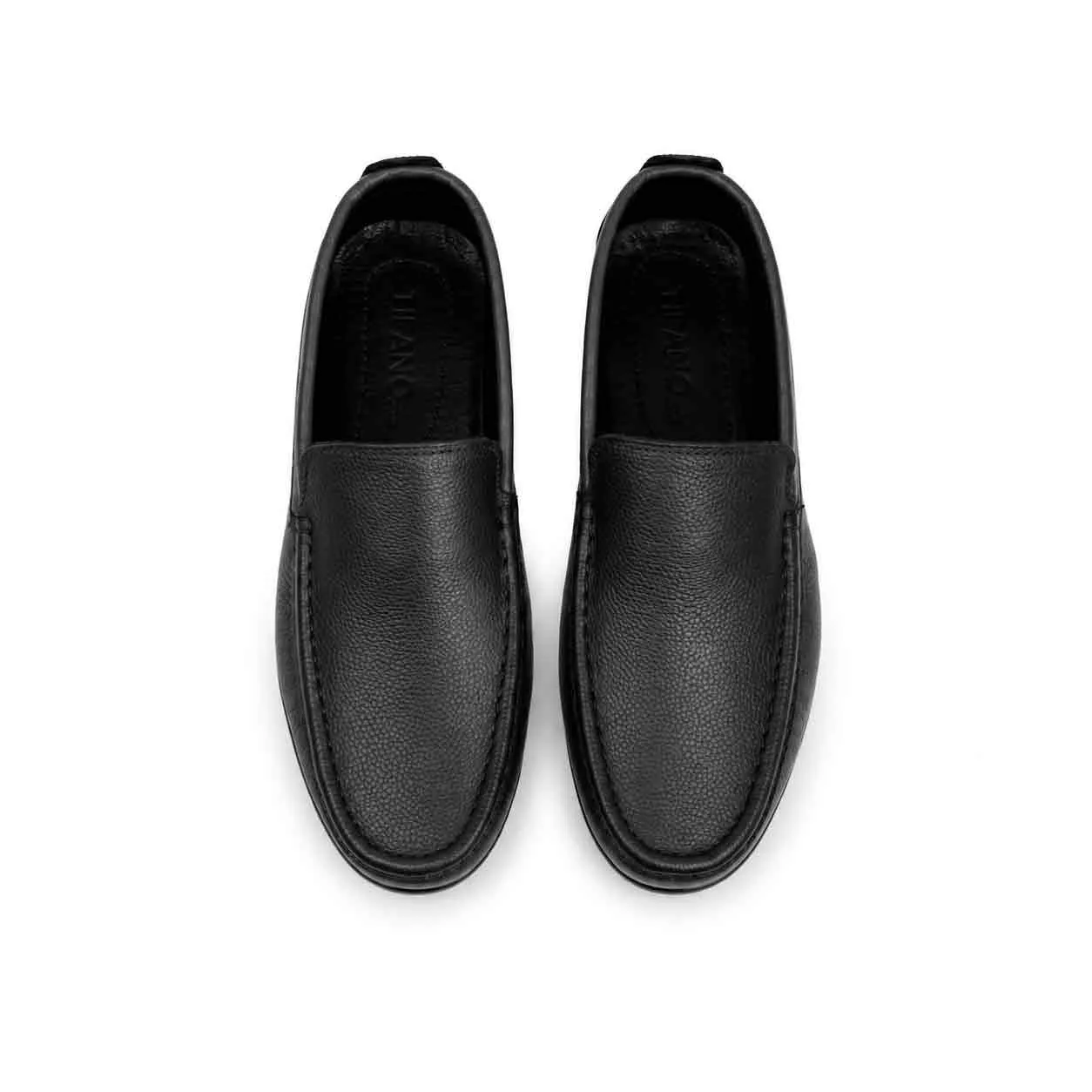 Mocassin pour homme 009 noir cuir  miniature