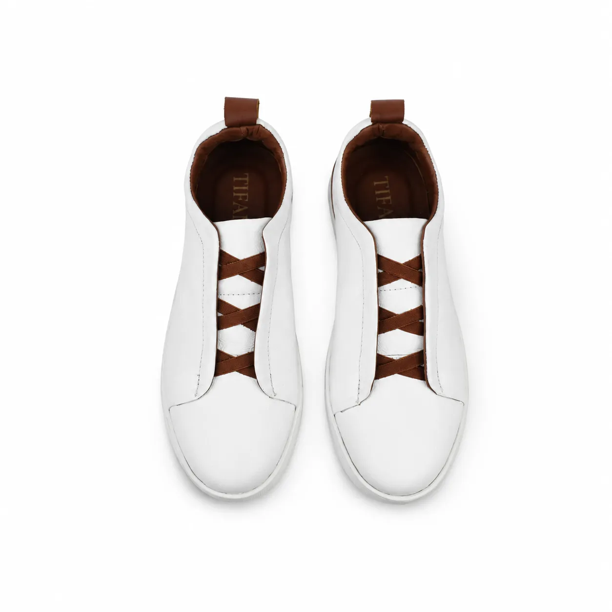 Basket espadrille pour homme  060 blanc cuir   miniature