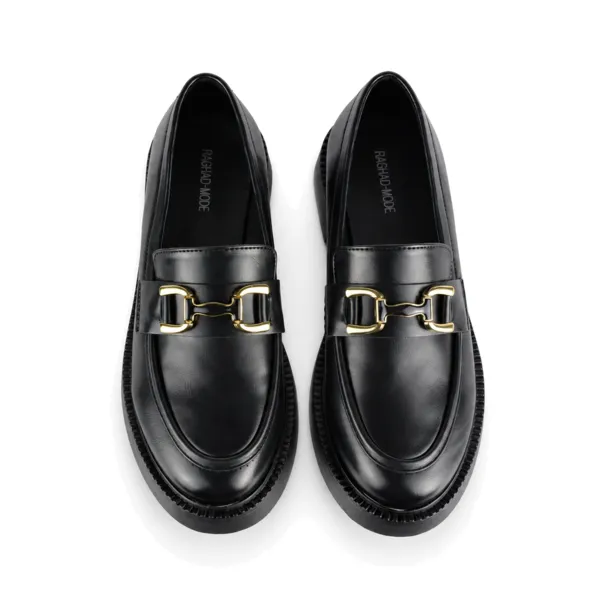 Derbies a platforme pour femme 7516-3 noir  miniature