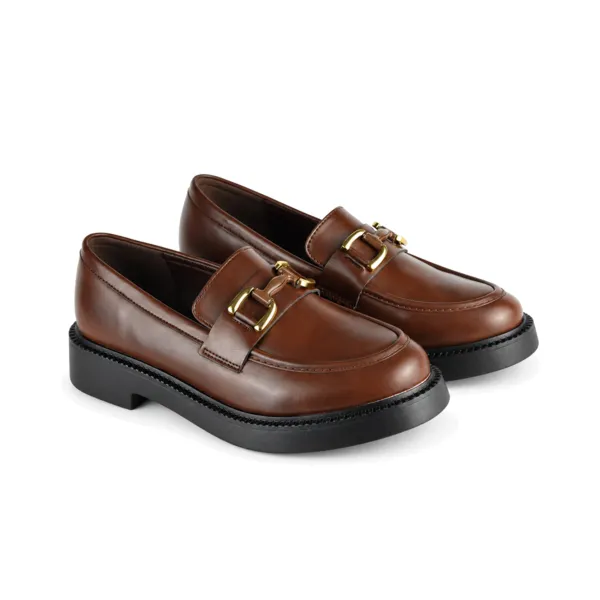 Derbies a platforme pour femme 7516-3 marron miniature