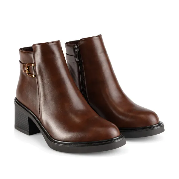 Bottine pour femme TF-SOL1234 marron miniature