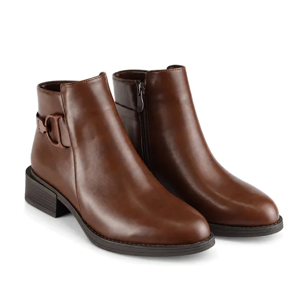 Bottine pour femme dd-SOL9887 marron miniature