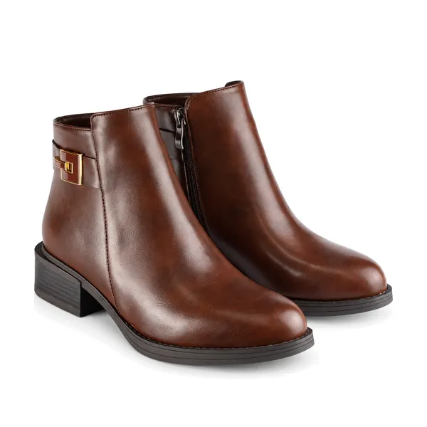 Bottine pour femme MR-SOL5678 marron miniature
