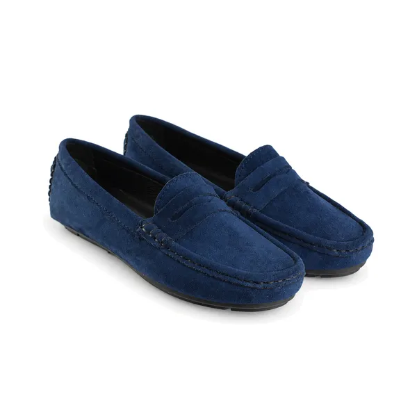 Mocassin pour femme M2023-1 bleu daim  miniature