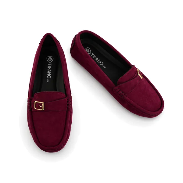 Mocassin pour femme M2025 bordeaux  daim   miniature