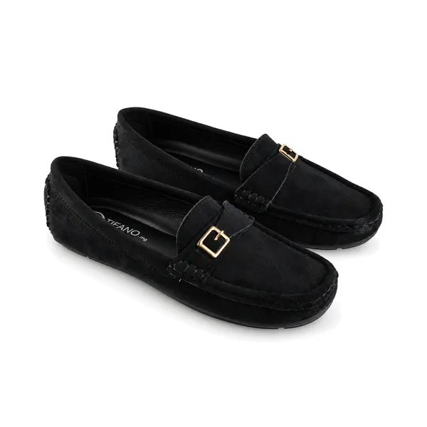 Mocassin pour femme M2025 noir  daim  miniature