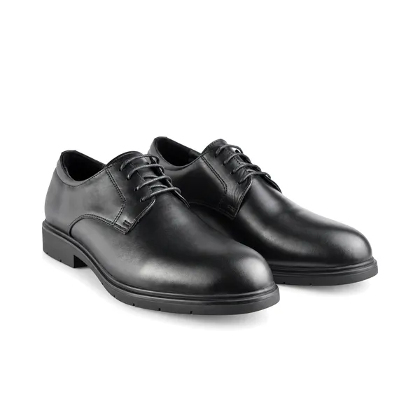 CHAUSSURE HOMME 032-3 NOIR CUIR   miniature