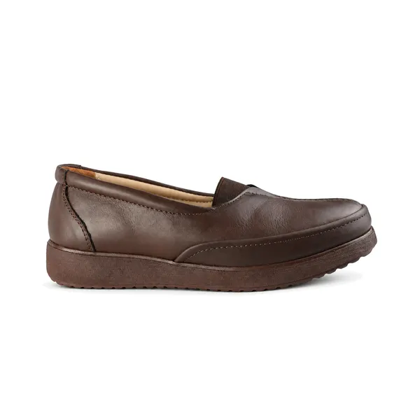 Mocassin Femme confort C01 Marron Cuir miniature