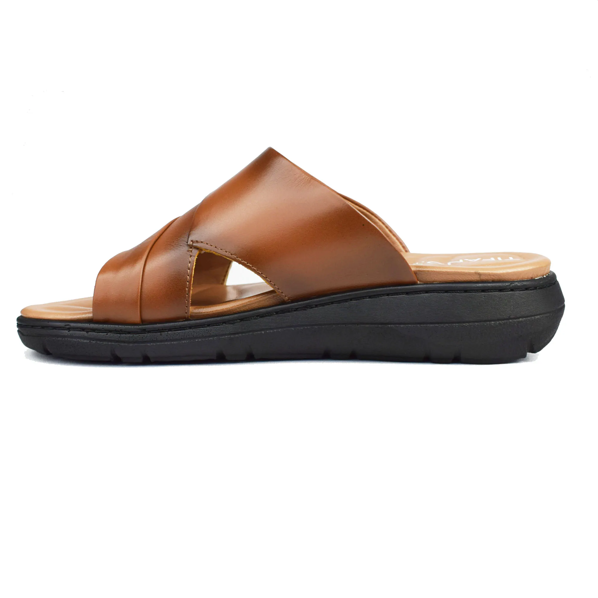 SANDAL HOMME R15 Tabac CUIR miniature