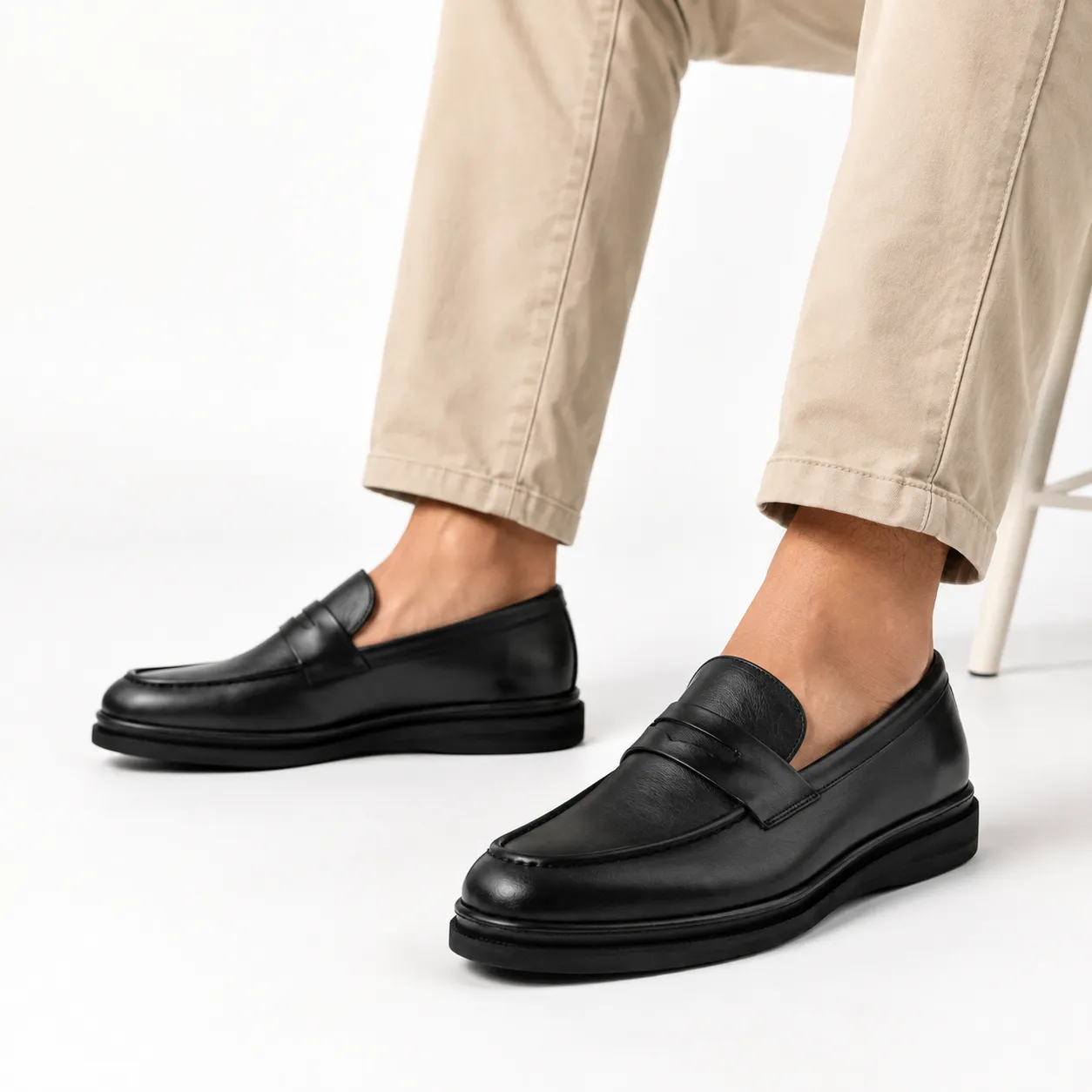 CHAUSSURE HOMME CONFORT+ 030 noir cuir  miniature