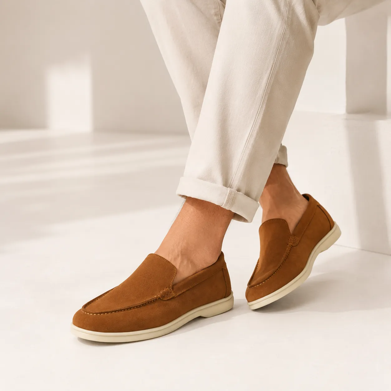 Mocassin pour homme 112 TABAC daim ..........  miniature