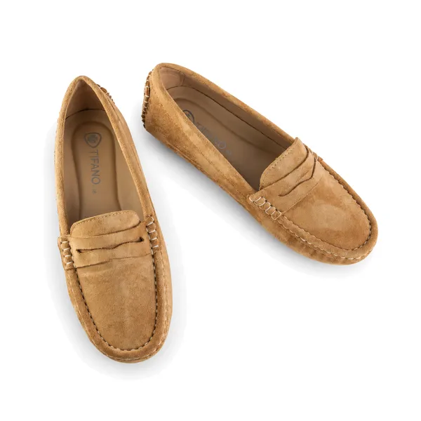 Mocassin pour femme M2023 beige daim ........... miniature