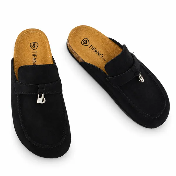 Sabot pour femme 701 noir daim...............    miniature