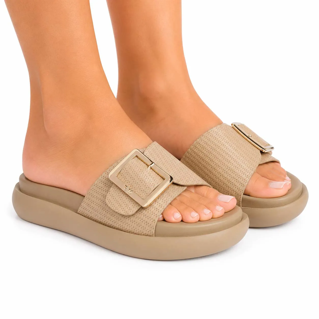 Sandale Compense pour femme 8088 beige miniature