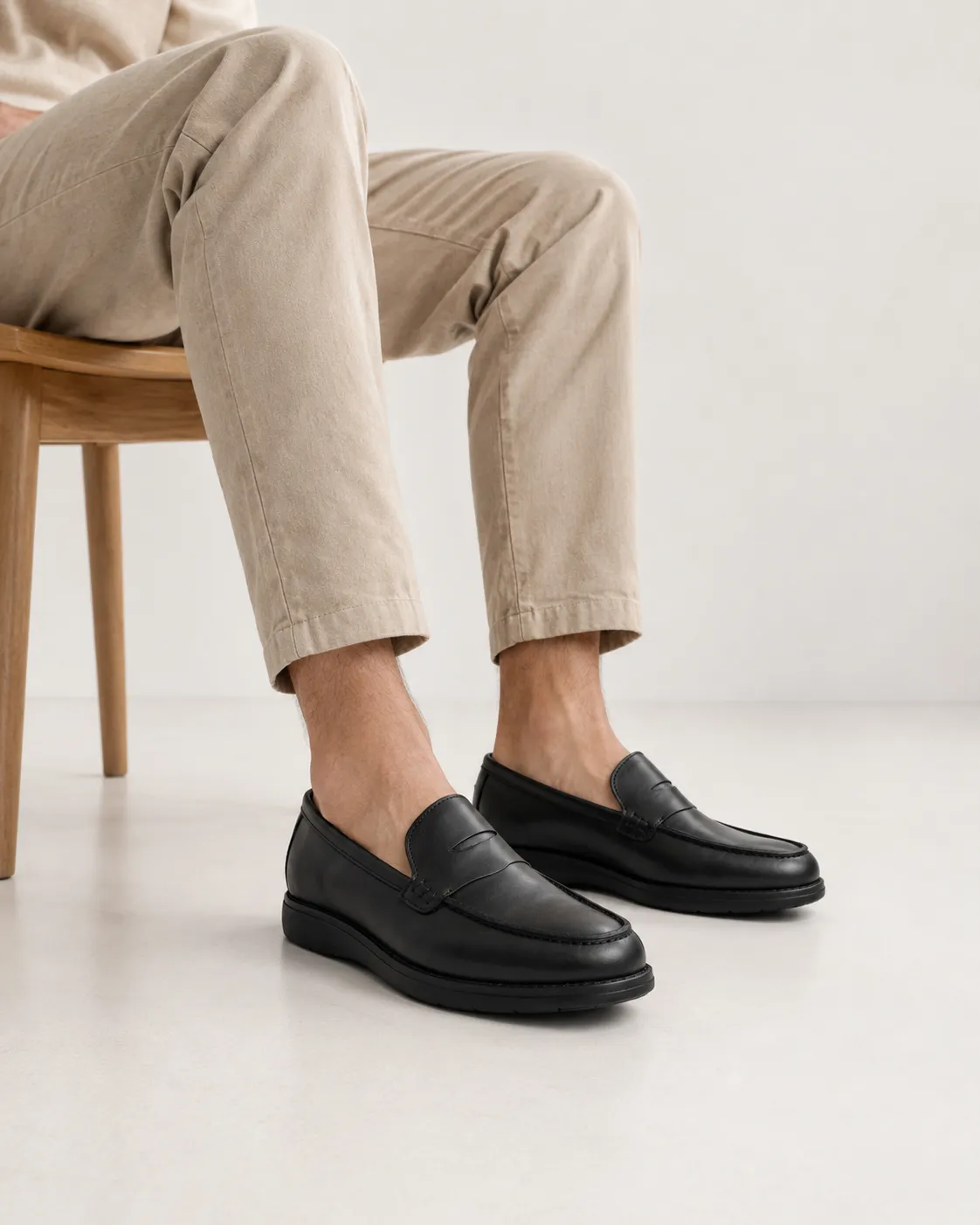 Mocassin pour homme 209 noir cuir miniature